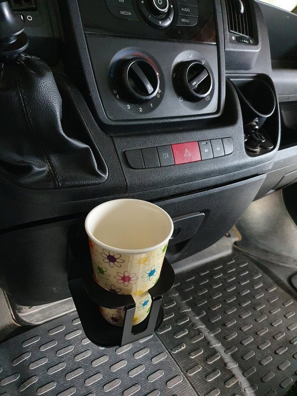 Cupholder Fiat Ducato, Peugeot Boxer, Citroen Jumper (with storage box) also for Camper!