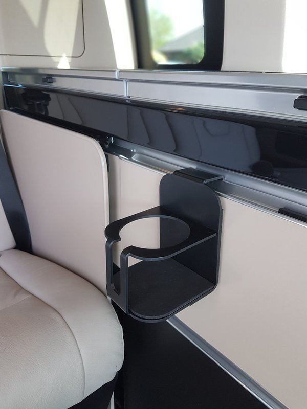 Cupholder V-class black -83mm open- , Mercedes / Marco Polo / Vito,  W447 from 01/2015 specialsize
